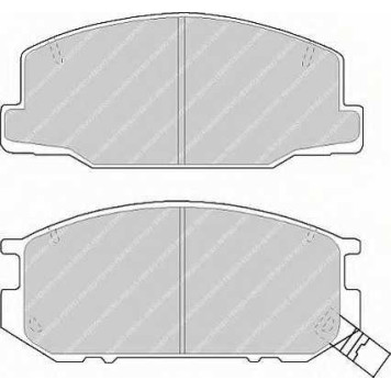 Колодки тормозные дисковые передний для TOYOTA PREVIA(TCR1#,TCR2#), SUPRA(MA60) <b>FERODO FDB932 / 23009</b>-1