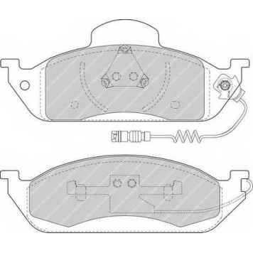 Колодки тормозные дисковые передний для MERCEDES M(W163) <b>FERODO FDB1400 / 23193</b>