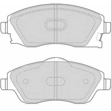 Колодки тормозные дисковые передний для OPEL COMBO, CORSA(F08,F68,W5L), MERIVA, TIGRA TwinTop <b>FERODO FDB1424 / 23225</b>