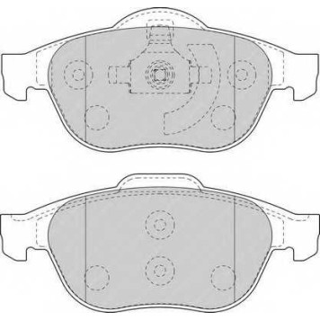 Колодки тормозные дисковые передний для RENAULT ESPACE(JK0/1#), LAGUNA(BG0/1#,KG0/1#), VEL SATIS(BJ0#) <b>FERODO FDB1541 / 23245</b>