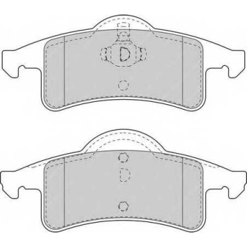Колодки тормозные дисковые задний для JEEP CHEROKEE(XJ), GRAND CHEROKEE(WG,WJ) <b>FERODO FDB1524 / 23338</b>