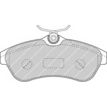 Колодки тормозные дисковые передний для CITROEN C2(JM#), C3(FC#,HB#) <b>FERODO FDB1543 / 23409</b>