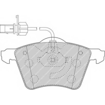 Колодки тормозные дисковые передний для FORD GALAXY(WGR) / VW SHARAN(7M6,7M8,7M9) <b>FERODO FDB1654 / 23418</b>