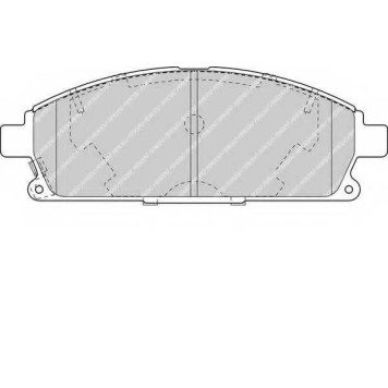 Колодки тормозные дисковые передний для INFINITI Q45, QX4 / NISSAN BASSARA, CIMA, ELGRAND, PATHFINDER, SERENA, URVAN, X-TRAIL <b>FERODO FDB1263 / 23420</b>