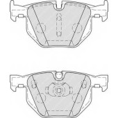 Колодки тормозные дисковые задний для BMW X5(E70,F15,F85), X6(E71,E72,F16,F86) <b>FERODO FDB4067 / 23447</b>