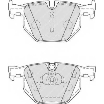 Колодки тормозные дисковые задний для BMW X5(E70,F15,F85), X6(E71,E72,F16,F86) <b>FERODO FDB4067 / 23447</b>