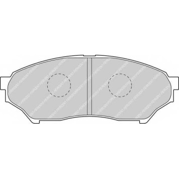 Колодки тормозные дисковые передний для MITSUBISHI PAJERO MINI(H5#A), PAJERO PININ(H6#W,H7#W), PAJERO(K90) <b>FERODO FDB1596 / 23487</b>