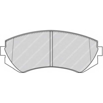 Колодки тормозные дисковые передний для NISSAN ALMERA(N15), PATROL GR(Y61) <b>FERODO FDB1166 / 23502</b>
