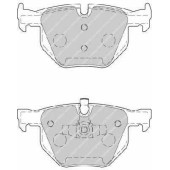 Колодки тормозные дисковые задний для BMW 3(E90,E91,E92,E93), X1(E84) <b>FERODO FDB1808 / 23550</b>