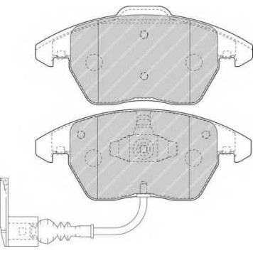 Колодки тормозные дисковые передний для AUDI A1, A3, TT / SKODA FABIA, OCTAVIA, RAPID, ROOMSTER, SUPERB, YETI / VW BEETLE, CADDY, CC, EOS, GOLF, JETTA, PASSAT, POLO, SCIROCCO, TOURAN <b>FERODO FDB1641 / 23587</b>