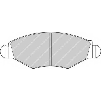 Колодки тормозные дисковые передний для CITROEN XSARA(N0,N1,N2) / PEUGEOT 206(2A/C,2E/K,T3E) <b>FERODO FDB1378 / 23597</b>