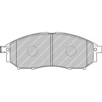 Колодки тормозные дисковые передний для INFINITI EX, G, M, M35, M37, M45, Q60, Q70, QX50 / NISSAN CEDRIC, CIMA, GLORIA, MURANO, NAVARA, PATHFINDER, QASHQAI <b>FERODO FDB1881 / 23698</b>