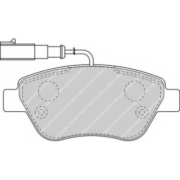 Колодки тормозные дисковые передний для FIAT 500, 500L, BRAVO, DOBLO, FIORINO, LINEA, PANDA, PUNTO, QUBO, STILO / LANCIA MUSA <b>FERODO FDB1466 / 23705</b>