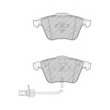 Колодки тормозные дисковые передний для AUDI A4(8EC,8H7,8HE,B6,B7), A8(4E#) <b>FERODO FDB1827 / 23763</b>