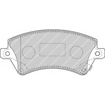 Колодки тормозные дисковые передний для TOYOTA COROLLA(##E11#, #E12J#, #E12T#, CDE12#, NDE12#, ZDE12#, ZZE12#) <b>FERODO FDB1573 / 23766</b>