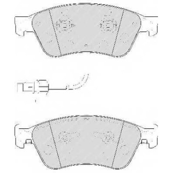 Колодки тормозные дисковые передний для AUDI A6(4F2,4F5,C6), A8(4D2,4D8,4E#) / VW PHAETON(3D#) <b>FERODO FDB1832 / 23885</b>