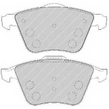 Колодки тормозные дисковые передний для CHEVROLET VECTRA / FORD FOCUS / MAZDA 3, 6 / OPEL SIGNUM, VECTRA / SAAB 9-3, 9-3X / VOLVO C30, C70, S40, V40, V50 <b>FERODO FDB1706 / 23912</b>-1