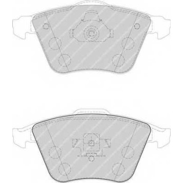 Колодки тормозные дисковые передний для CHEVROLET VECTRA / FORD FOCUS / MAZDA 3, 6 / OPEL SIGNUM, VECTRA / SAAB 9-3, 9-3X / VOLVO C30, C70, S40, V40, V50 <b>FERODO FDB1706 / 23912</b>
