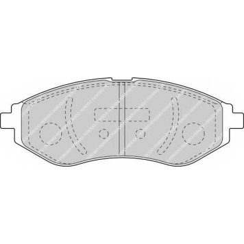 Колодки тормозные дисковые передний для CHEVROLET AVEO(T200,T250,T255), KALOS / DAEWOO AVEO, KALOS(KLAS) <b>FERODO FDB1699 / 23974</b>