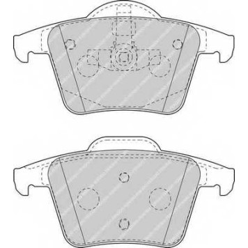 FERODO FDB1632 - колодки тормозные, задние