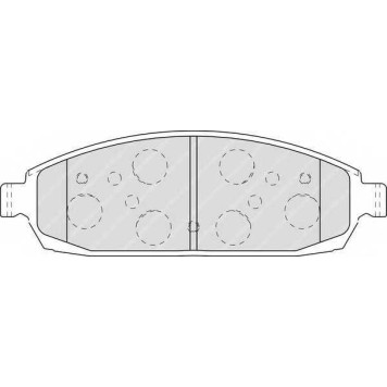 Колодки тормозные дисковые передний для JEEP COMMANDER(XK), GRAND CHEROKEE(WG,WH,WJ,WK,WK2) <b>FERODO FDB4002 / 24250</b>