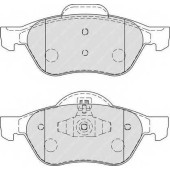 Колодки тормозные дисковые передний для RENAULT CLIO, GRAND, LAGUNA, MEGANE, SCENIC <b>FERODO FDB1866 / 24535</b>