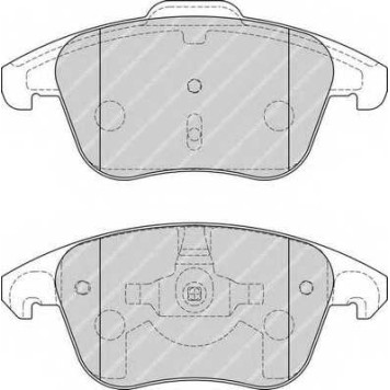 Колодки тормозные дисковые передний для CITROEN C4(B7,UA#,UD#), DS4, DS5 / PEUGEOT 3008, 5008 <b>FERODO FDB1972 / 24557</b>