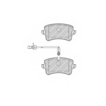 Колодки тормозные дисковые задний для AUDI A4(8K5, B8), A5(8F7, 8T3), A6(4G2, 4G5, 4GC, 4GD, 4GH, 4GJ, C7), A7(4GA, 4GF), A8(4H#) / PORSCHE MACAN(95B) <b>FERODO FDB4410 / 24606</b>