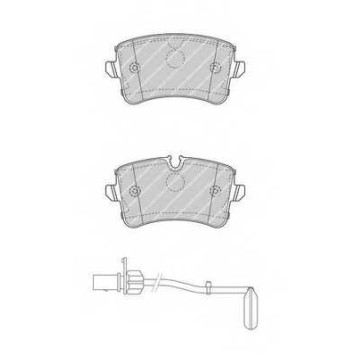 Колодки тормозные дисковые задний для AUDI A8(4H#) <b>FERODO FDB4393 / 24606</b>