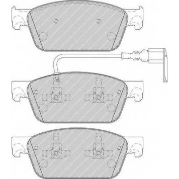 Колодки тормозные дисковые передний для VW MULTIVAN, TRANSPORTER <b>FERODO FVR4302 / 24623</b>