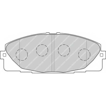 Колодки тормозные дисковые передний для NISSAN NV400 / TOYOTA HIACE(KDH2#, LH1#, LXH1#, RZH1#, TRH2#) <b>FERODO FVR4327 / 24680</b>