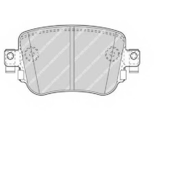 Колодки тормозные дисковые задний для AUDI A1(8X1,8XA,8XF,8XK), Q3(8U) / SKODA OCTAVIA(5E3,5E5) / VW SHARAN(7N1,7N2) <b>FERODO FDB4485 / 25109</b>