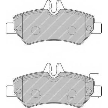Колодки тормозные дисковые задний для MERCEDES SPRINTER(906) / VW CRAFTER(2E#,2F#) <b>FERODO FVR1780 / 29190</b>