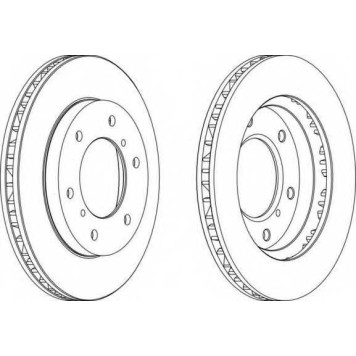 Тормозной диск FERODO DDF1384