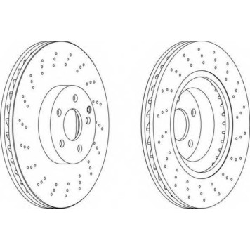Тормозной диск FERODO DDF1639C