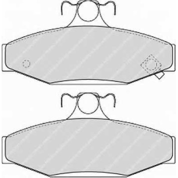 Колодки тормозные дисковые задний для DAEWOO KORANDO(KJ), MUSSO(FJ), REXTON(GAB#) / SSANGYONG KORANDO(KJ), MUSSO SPORTS, MUSSO(FJ), REXTON(GAB#) <b>FERODO FDB1157 / 23242</b>-1