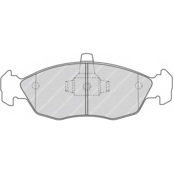Колодки тормозные дисковые передний для CITROEN SAXO(S0,S1), XSARA(N0,N1,N2) / PEUGEOT 106(1A,1C), 205(20A/C), 306(7A,7B,7C,7D,7E,N3,N5) <b>FERODO FDB1168 / 21430</b>