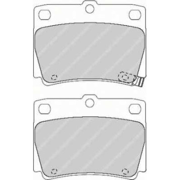 Колодки тормозные дисковые задний для MITSUBISHI GALLOPER(JK-01), PAJERO(K90) <b>FERODO FDB1570 / 23593</b>-1