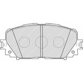 Колодки тормозные дисковые передний для TOYOTA YARIS(KSP13#, KSP9#, NCP13#, NCP9#, NHP13#, NLP13#, NSP13#, NSP9#, SCP9#, ZSP9#) <b>FERODO FDB4081 / 24708</b>-1