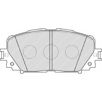 Колодки тормозные дисковые передний для TOYOTA YARIS(KSP13#, KSP9#, NCP13#, NCP9#, NHP13#, NLP13#, NSP13#, NSP9#, SCP9#, ZSP9#) <b>FERODO FDB4081 / 24708</b>