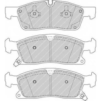 Колодки тормозные дисковые передний для JEEP GRAND CHEROKEE(WK,WK2) / MERCEDES GL(X166), M(W166) <b>FERODO FDB4403 / 25190</b>