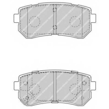 Колодки тормозные дисковые задний для KIA CEED(ED,JD), PRO CEED(ED), SPORTAGE(SL) <b>FERODO FDB4408 / 24320</b>