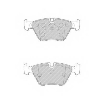 Колодки тормозные дисковые передний для BMW 3(E46), X3(E83), Z4(E85,E86) <b>FERODO FDB4752</b>