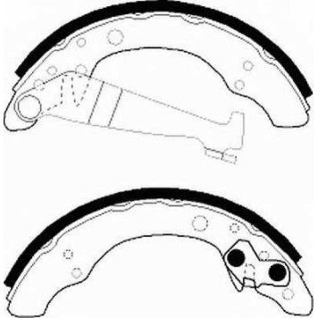 Комплект тормозных колодок задний для AUDI 100, 80, 90, COUPE / VW FOX, LUPO, PASSAT, POLO, SANTANA <b>FERODO FSB150</b>-1