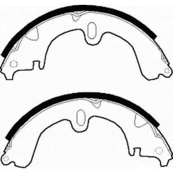 Комплект тормозных колодок задний для RENAULT 19(S53#) / TOYOTA COROLLA FX(E8B), COROLLA(##E11#, #E10#, #E11#, #E7#, #E8#, #E9#, AE86, KE) <b>FERODO FSB241</b>-1