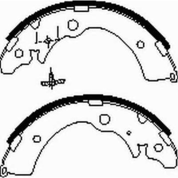 Комплект тормозных колодок задний для HONDA ACCORD, AIRWAVE, CAPA, CIVIC, CONCERTO, CR, FR, HR, SMX / SUZUKI CARRY, JIMNY <b>FERODO FSB318</b>-1
