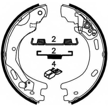 Комплект колодок стояночной тормозной системы FERODO FSB4062