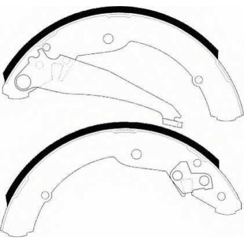 Комплект тормозных колодок задний для SKODA OCTAVIA(1U2, 1U5), ROOMSTER(5J) / VW CADDY(2CA, 2CB, 2CH, 2CJ, 2KA, 2KB, 2KH, 2KJ, 9K9A, 9K9B) <b>FERODO FSB549</b>-1