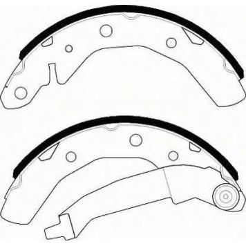 Комплект тормозных колодок задний для CHEVROLET MATIZ(M200,M250) / DAEWOO MATIZ(KLYA) <b>FERODO FSB566</b>-2