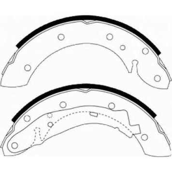Комплект тормозных колодок задний для CITROEN BERLINGO(M#,MF), XSARA(N68) / PEUGEOT 405(4E), PARTNER(5,5F) / RENAULT ESPACE(JE0#) <b>FERODO FSB567</b>-2